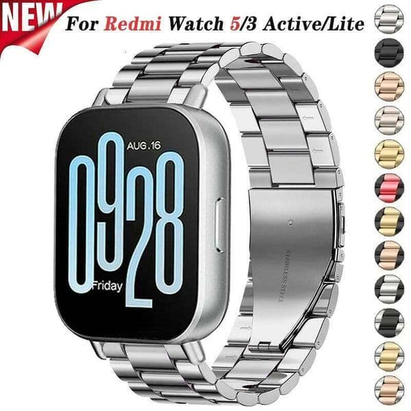 22mm Stainless Steel Strap 5 Metal Band for Redmi Watch Active 3 Lite Bracelet Wristband H260305