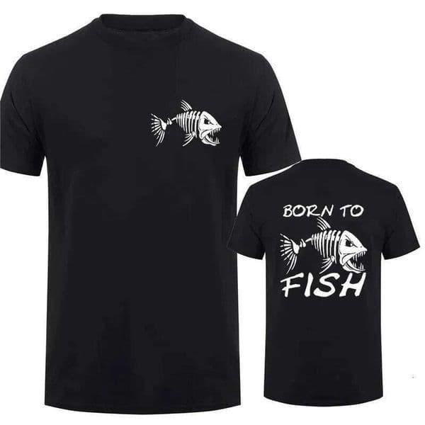 Born To Fish Shirt Fashion Fisherman T-shirts Short Sleeve Funny Fishing Lover Tshirts Casual Summer Men's Street T-shirt L260306