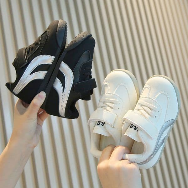 Free Shipping Spring Sport Shoes For Children PU Leather Ergonomics Kids Sneakers Soft-soled Children's Sneakers Boy's Girl's Tennis Shoes
