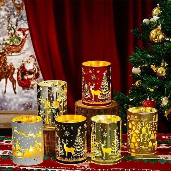 Christmas Series New Year Decorative Candlestick Cups Custom Home Fragrance Birthday Gifts XJ260305