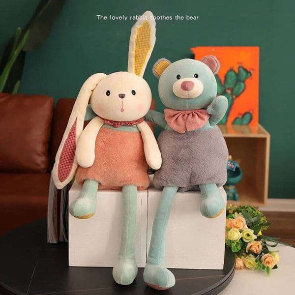 Easter Skirt Long Legs Doll Bear Cute Holiday Gift Sleeping Bunny Plush Toys H260305