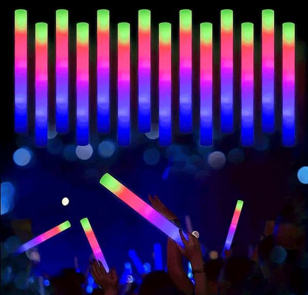 Factory-Promoted Multicolor LED Light Foam Glow Sticks Modern Flashing Durable Halloween Christmas Concert Party Supplies