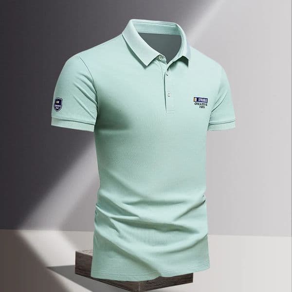 Summer Boyfriend Mens Clothing Letter Pullover Turn-down Collar Button Short Sleeve Epaulet Formal T-shirt Casual Classic Tops 260304