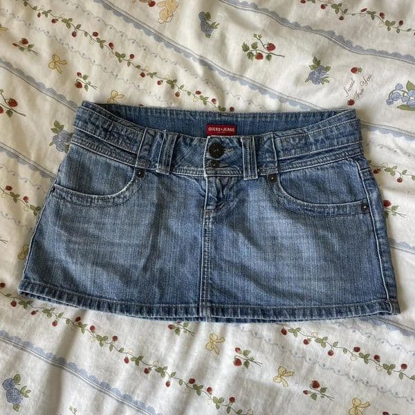 Y2K Retro Light Blue Mini Skirt Harajuku Classic Casual Denim Gothic Fashion Kawaii Low Waist Micro Womens Clothing 260307