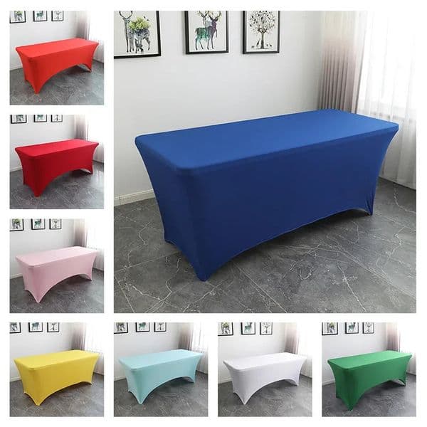 Table Covers Wedding Decoration TableCloth Spandex Banquet Long Table Rectangle el Birthday Party Meeting Room4ft 5ft 6ft 8ft 260304BJ