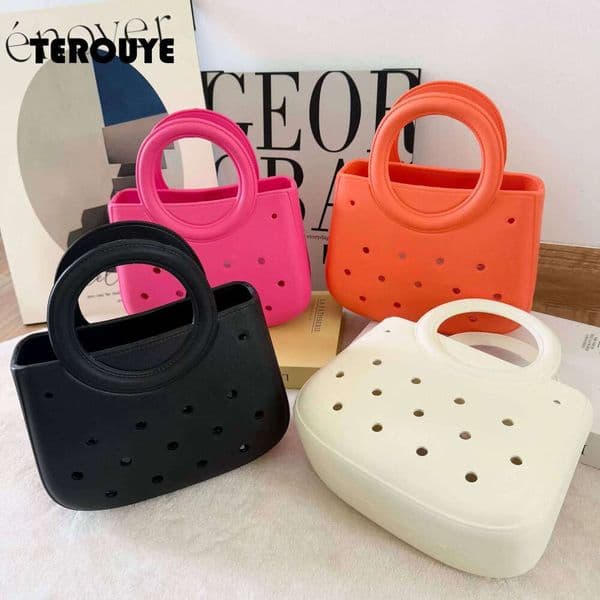 Waterproof Beach Bag Leisure DIY Colorful Fashion Sandproof Anti-Slip Handle EVA Handbags Travel Toiletry Storage Bags TEROUYE