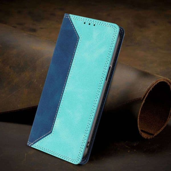 Splice Leather Magnetic Phone Case for Funda iPhone 16 13 12 11 Pro Max 17 Air 16E 15 14 Plus Cases Flip Back Cover H260305