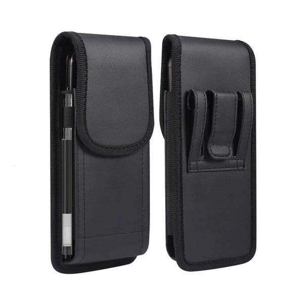 Nylon Leather Phone Belt Clip Case Waist Bag For iPhone 16 15 14 Pro Max S24 S23 S22 Note 13 Holster Cover H260305
