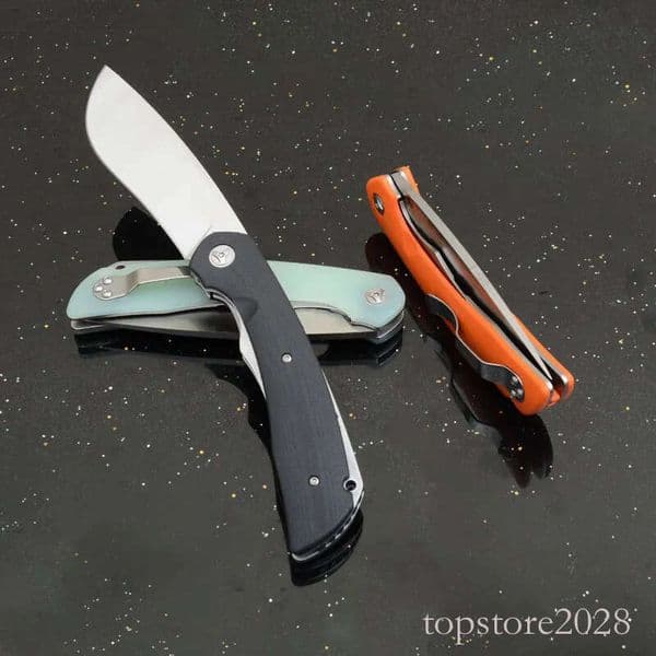 Top Quality 329 Folding Knife S30v Satin Drop Point Blade Stainless Steel pocket knife with G10 Handle Outdoor EDC Pocket Knives