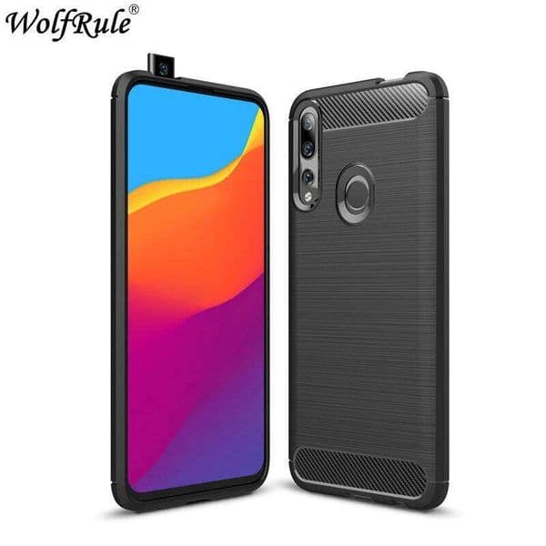 Case Shockproof Bumper Carbon Fiber Cover Fundas For Honor 9X STK-LX1 H260305