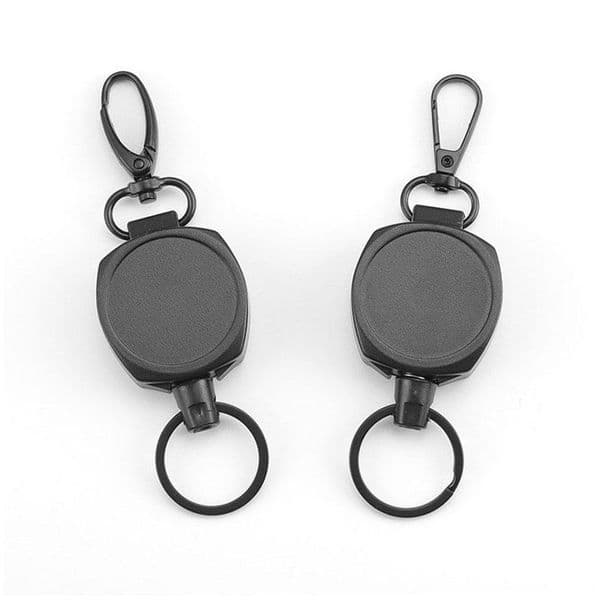 Retractable Cord Badge Reel Keychain ABS ID Lanyard Name Tag Card Badge Holders Reels Key Chain Ring HY0482