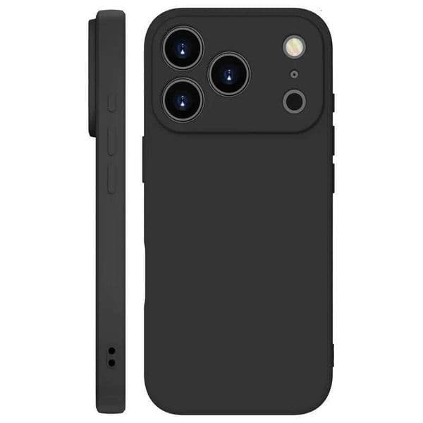 Black Matte Phone For iPhone 11 12 14 16 Pro Max 17 Air 15 Plus 13 Mini 16E Silicone Soft Back Cover Case H260305