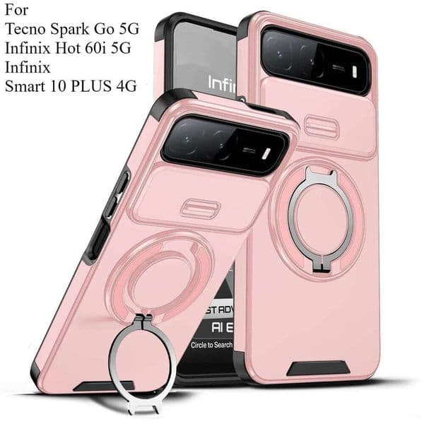 For Infinix Smart 10 60i Hot 50 60 Pro Plus Tecno Spark Go 5G Lens sliding rotating ring phone case magnetic charging cover H260305
