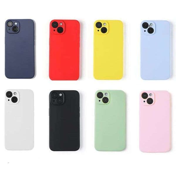 Liquid Silicone Phone Case for iPhone 11 12 14 15 Plus 16 Pro Max 13 Mini Soft Candy Cover Fundas H260305