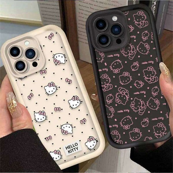 Cute Hello Kitty Phone Case for IPhone 16 16E 15 14 13 12 11 Pro XS X S Max XR SE 2020 SE4 7 8 Shockproof Soft Back Cover H260305
