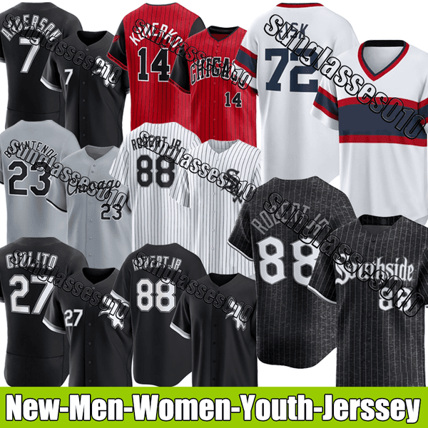 White Sox jersey Moncada Iriarte TAYLOR Gilbert Anderson Jerseys Robert Jr. Benintendi Julks Sosa Martin Nastrini Chicagocity customized Baseball Jerseys