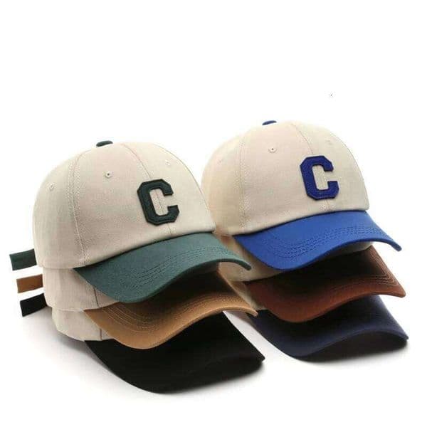 Unisex Cotton Baseball Cap For Women And Men Casual Snapback Fashion Letter C Patch Hat Summer Sun Visors Caps