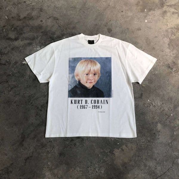 SAINT OF MICHAEL Best Quality Streetwear KURT COBAIN Graphics Printed 100%Cotton Loose Oversized Tee Casual Tops T Shirt For Men Q260306