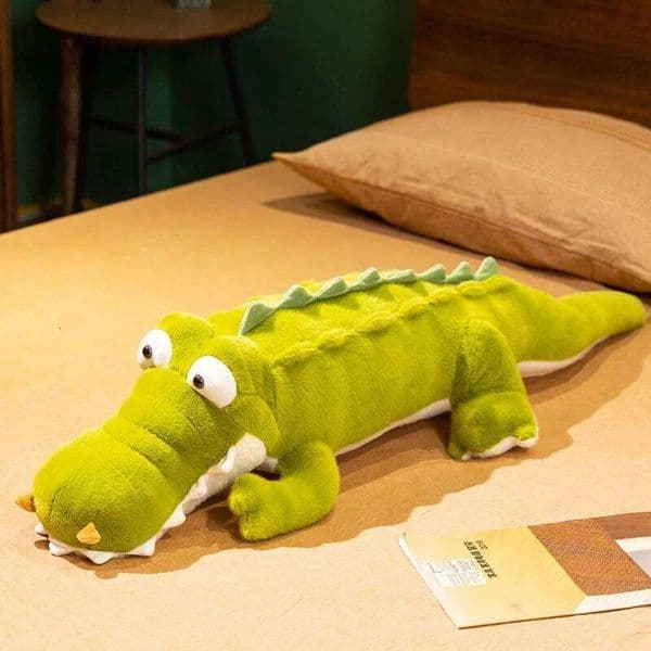 74cm/29.13in Soft Cute Big Eye Lying Alligator Plush Toy Stress Relief Sleep Sofa Cushion Kids Birthday Home Decor Gift H260305
