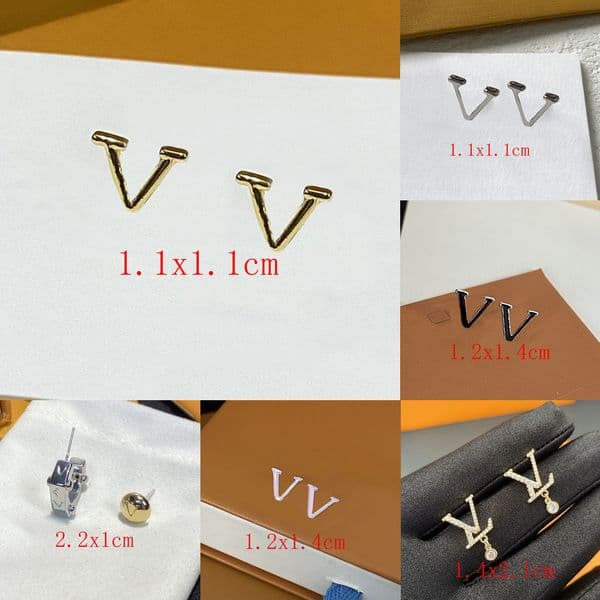 Luxury Crystal Jewelry Inlay Pearl Earrings Designer Flower Ear Studs Brass Copper Geometric Famous Women with Steel Seal Earring Wedding Party Gifts