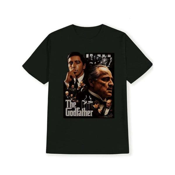 Men's The Godfather Movie Graphic T-Shirt Don Corleone Family Gathering Print Tee Cinema Shirt Fans Machine Washable Summer Q260306