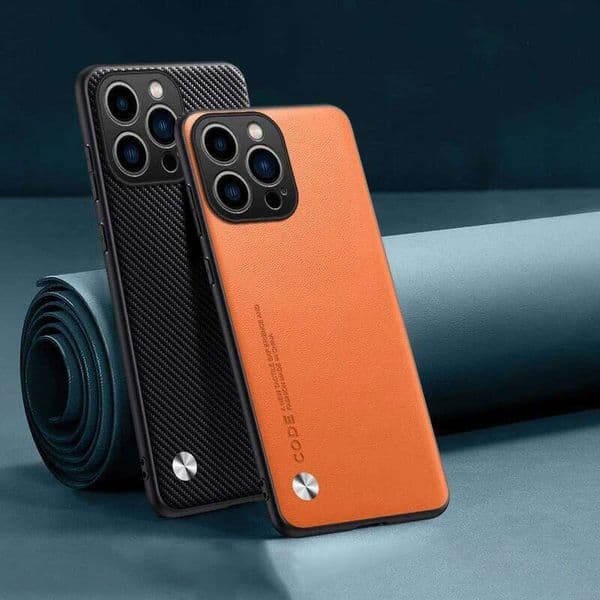 For iPhone 16 16E 15 14 Plus 17 Air 13 12 Mini 11 Pro Max Plain PU Leather Silicone TPU Protection Cover Shockproof Hard Bumper H260305