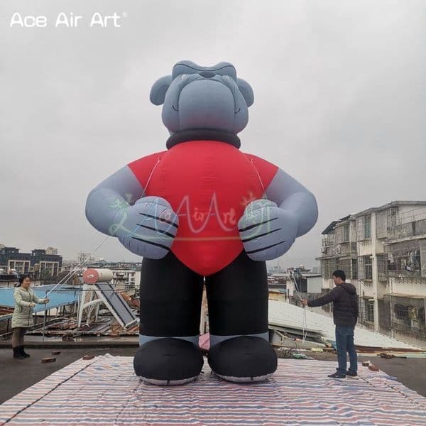 12m height (40ft) Factory Price Inflatable Bulldog Model Giant Air Blown Animal For Outdoor Advertising Exhibition