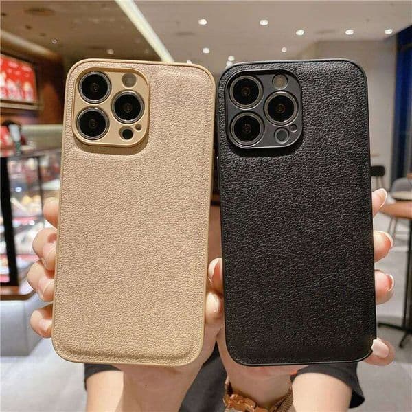 Candy Color Leather Texture Phone Case For iPhone 15 14 13 12 Mini 11 Pro XR XS Max 7 8 Plus Soft Silicone Shockproof Cover H260305