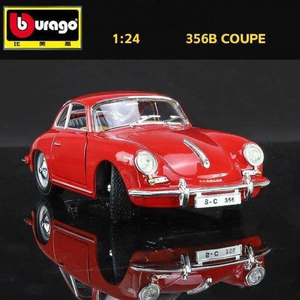 Bburago 1:24 Porsche 356B Coupe Alloy Sport Diecast Metal Scale Car Model Collection Childrens Toy Vehicles Gift Z260306
