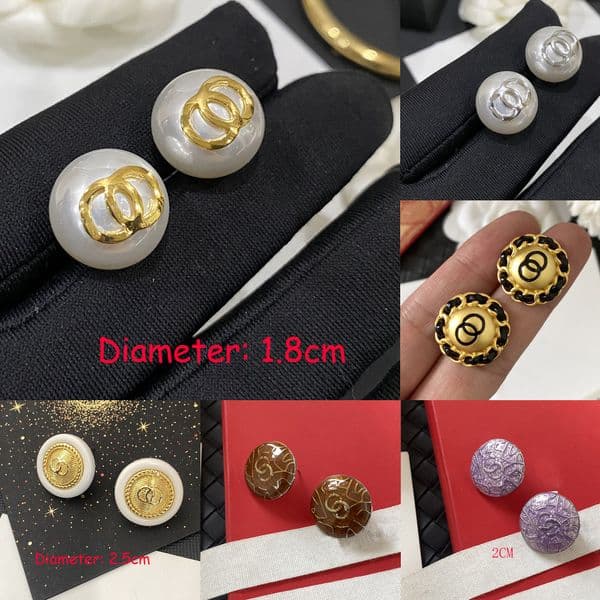 White Earrings Black Round Stud Diamond Pearl Studs Copper Geometry Colorful Letter Earring Women's Wedding Party Jewelry Never Fading Correct Designer