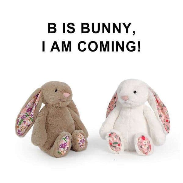 Bonnie Rabbit Floral Ears Plush Toy Stuffed Doll Kawaii Soft Sofa Cushion Kids Birthday Gift Room Decor W260306 W260306