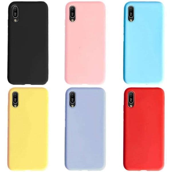 Candy Color Silicone Pro Back Phone Case For Y6 PRO Y6Pro 2019 Soft TPU Cover Funda H260305