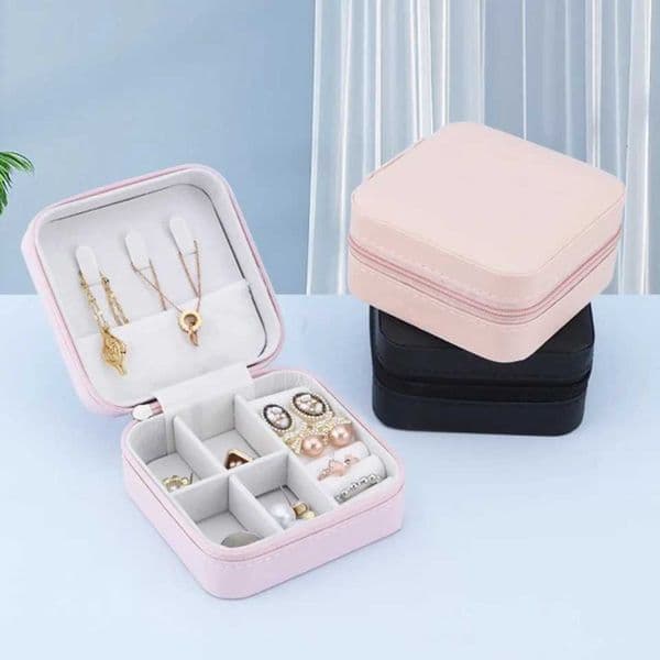 Cust Leather Jewelry Boxes Personali Flowers And Text Earring Pendant Necklace Jewelry Boxes Portable Jewelry Storage Boxes H260306