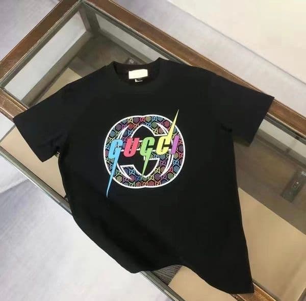 New designer style Men's black 100% pure cotton short-sleeved men's Women's short Clothing Baseball shirt T-shirt