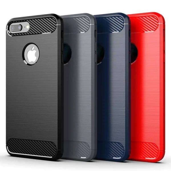 Soft Phone For iPhone XR XS Max X Carbon Fiber TPU ShockProof Back Cover for iphone 7 8 plus 6 6S SE2 SE3 Silicone Case H260305