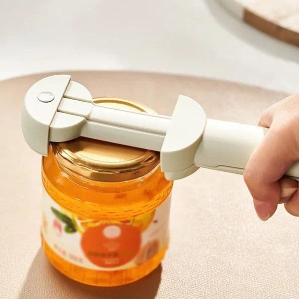 Stainless Steel Magnetic Lid Opener Multifunctional Bottle for Diam 2595cm Adjustable WineBeer Can Kitchen Tool 260304