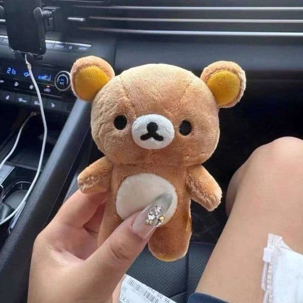 12cm Kawaii Rilakkuma Brown Bear Plush Soft Anime Plushies Stuffed Doll Adorable Hugging Toy for Girl Birthday Gifts W260306
