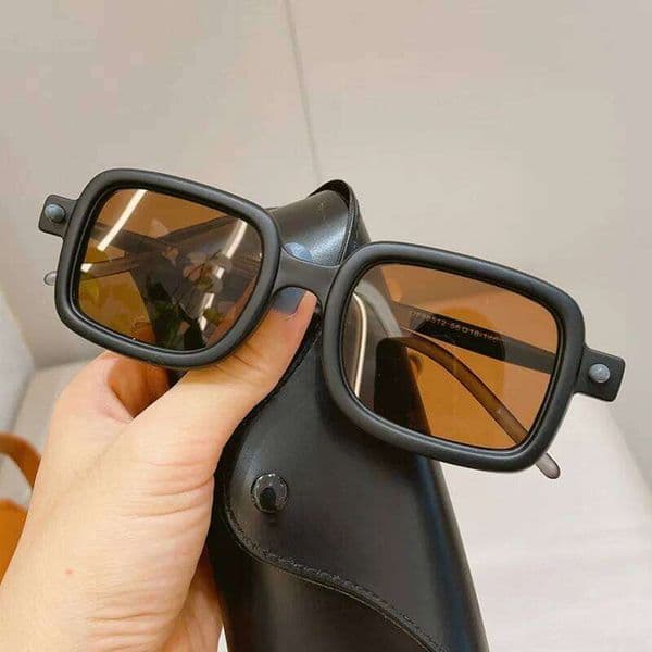 Vintage Stitching Color Sunglasses Men Women Retro Leopard Print Anti-blue Light Glasses Fashion Square Outdoor Office Eyewear Z260306