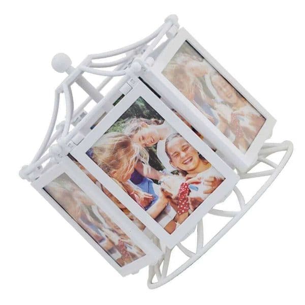 360 Degree Rotating Photo Frame with Musical Box Tabletop Picture Display for Home Decor Desk Shelf Bedroom Living Room H260306