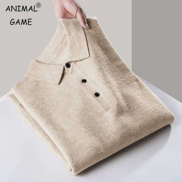 Mens Quarter zipper Sweater Long Sleeve Button Down Golf Shirts Casual Knitted Ribbed Dress Pullover outdoor Anti-pilling Men