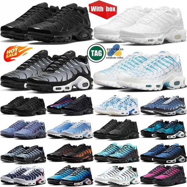 with box Tn Plus tns Running Shoes Designer Shoes 25th Anniversary Fr Toggle tn3 Utility tnss men Trainers Triple Black White Metallic Silver Womens Mens Sneakers
