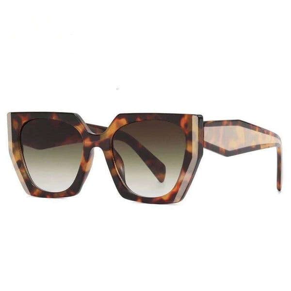 Irregular Square Large Frame Men's Retro Modern Cat Eye Sunglasses, Women's Sun Visors Z260307