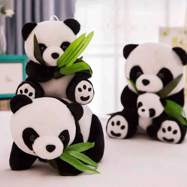 9~40cm Super Cute Stuffed Kid Animal Soft Plush Present Kneeling Sitting Panda Doll Toy Birthday Christmas Baby Gifts W260306