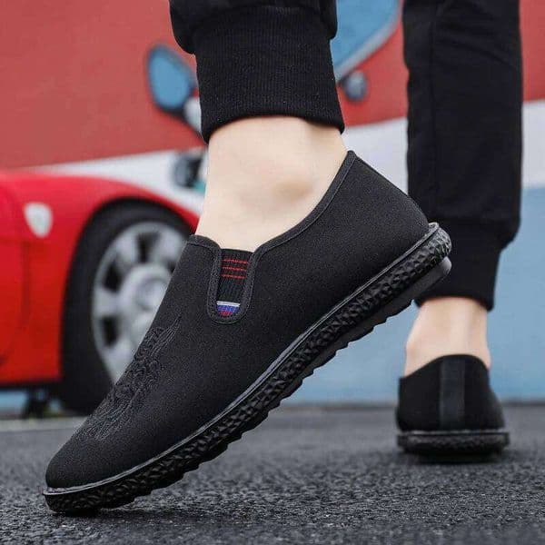 Lightweight Summer Elastic Mesh Breathable Fabric Comfortable Flat Low-top Shallow Opening Casual Men's Walking Shoes