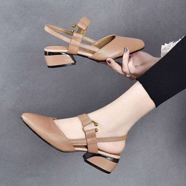 Sapatos Femininas women classic pointed toe brown light weight high heel shoes for office career work lady casual pumps a418