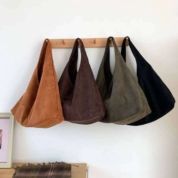 Vintage Faux Suede Hobos Women Shoulder Bags Large Capacity Tote Bag Retro Trend Autumn Big Shopper Purses Handbags 2025 XJ260306