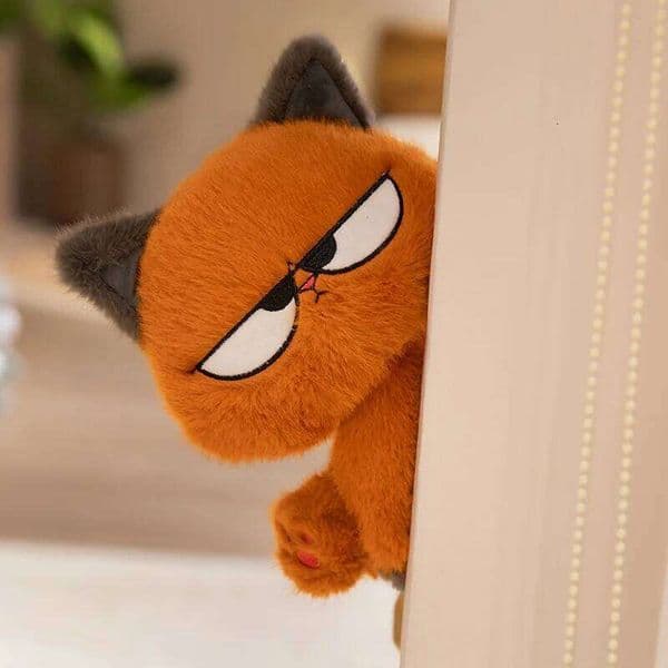 25CM Cute Orange Cat Plushie Soft Doll Kawaii Cartoon Stuffed Animals Toys Kid Birthday Halloween Gifts Home Decor W260306
