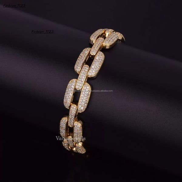 Premium 10MM Hip Hop Moissanite Bracelet for Men in 925 Sterling Silver Iced Out Design with DEF VVS Stones Customized Jewelry