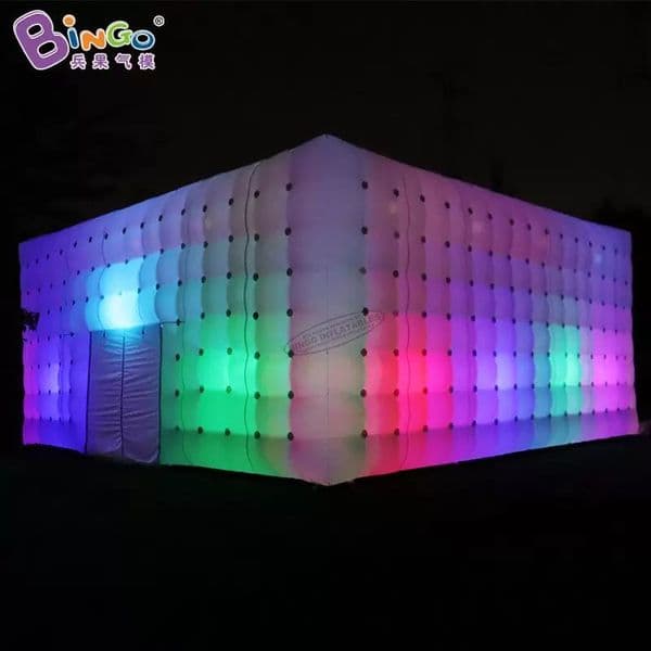 Free Shipping led lights advertising inflatable trade show tent inflation air blown square tent for outdoor event party decoration