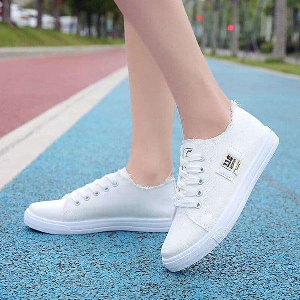 Spring Summer Women Sneaker Low Top Denim Sneakers Ladies Lace-Up Flat Canvas Board Shoes Female sapatos femininos